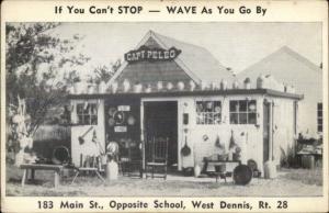 West Dennis Cape Cod MA Capt Peleg Roadside Antique Store Old Postcard