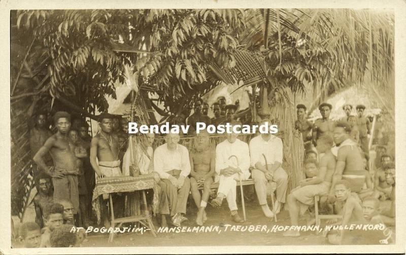 papua new guinea, BOGADJIM, German Missionaries with Anang (1910s) RPPC