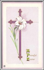 A Peaceful Easter Embossed Postcard - [MX-195]