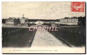 Old Postcard Chantilly Vue Generale Taking the road lions