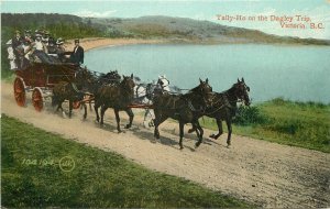 Postcard Canada C-1910 Stage Coach Valentine & Sons 23-6619 Victoria 23-6619