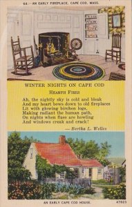 Massachusetts Cape Cod An Early Fireplace An Early Cape Cod House