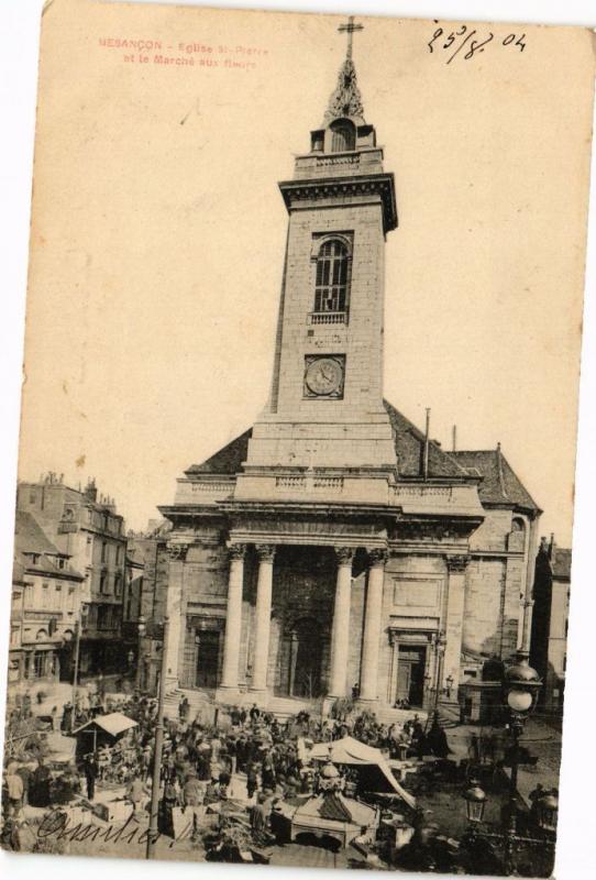 CPA BESANCON - Église St-Pierre et la Marché aux DOUBS (183114)