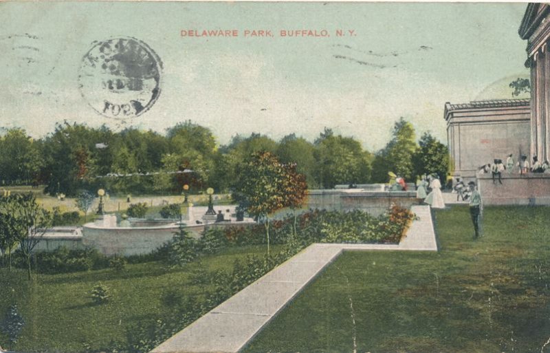 Buffalo NY, New York - Scene in Delaware Park - pm 1907 - DB