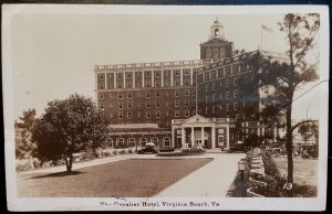 Vintage Postcard 1938 The Cavalier Hotel, Virginia Beach, VA *REAL PHOTO*