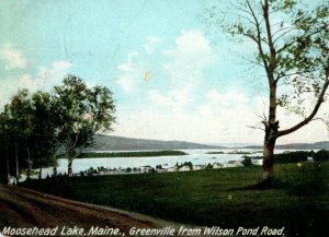 1905 Moosehead Lake Maine Greenville ME RPO Rare Stamp Boonton Postcard 