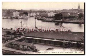 Postcard Old Bayonne The Confluence Of Nive and the Adour