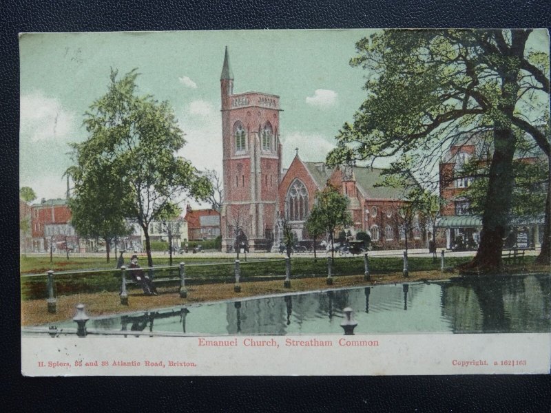 London STREATHAM COMMON Emanuel Church c1904 Postcard by H Spiers