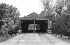 Nashville Indiana Brown State Park Covered Bridge Real Photo Postcard KK1505