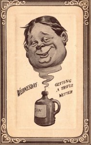 Vintage Postcard Wednesday Getting A Trifle Wetter Comic Souvenir Card