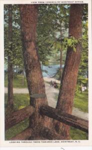 North Carolina Montreat Looking Through Trees Towards Lake From Veraanda Of M...