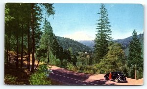 1939 MT SHASTA CALIFORNIA U.S. HWY 99  UNION 76 GASOLINE AD POSTCARD P232