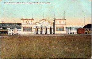 Postcard Main Entrance to State Fair at Oklahoma City, Oklahoma