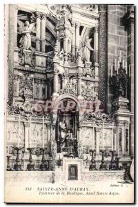Old Postcard Sainte Anne D Auray Interior of St. Anne Altar Basilioque