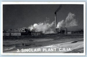 Cedar Rapids Iowa IA Postcard RPPC Photo 3 Sinclair Plant C R I A Smoke c1910's