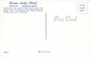 Raymond ME Dumar Lodge Motel Old Cars Postcard