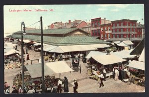 Maryland BALTIMORE Lexington Market with Vendors - Divided Back