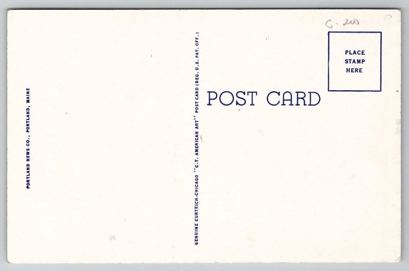 Bath Maine Carlton Bridge Across Kennebec River ME Postcard E31