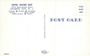 Atlantic City NJ Hot Water Gap 90 Rooms 65 Baths & Apartments Postcard 