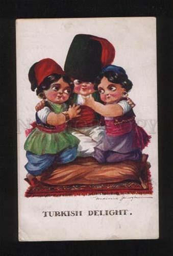 052599 TURKEY Kids BELLY DANCERS by SPURGIN vintage PC