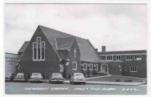 Methodist Church Cars Falls City Nebraska 1950c RPPC real photo postcard