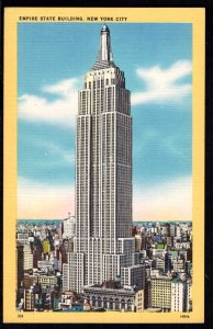 NEW YORK CITY Empire State Building Fifth Ave & 34th Street by Mainzer - Linen