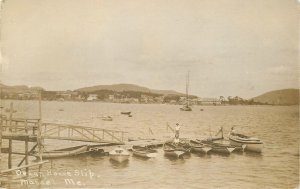 Postcard RPPC Maine Manset Ocean House Slip boats 23-6367