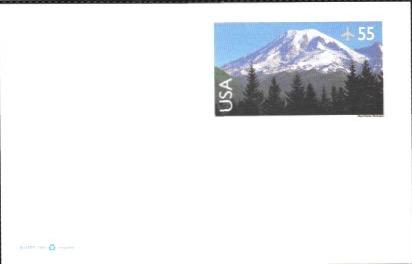 US Postcard Mint - Airmail. Mount Rainier, Washington.  Issued in 1999