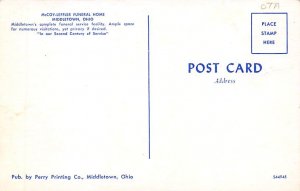 Funeral Home Post Card McCoy-Leffler Funeral Home Middletown, Ohio, USA Unused
