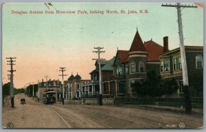 CANADA ST.JOHN NB DOUGLAS AVENUE ANTIQUE POSTCARD