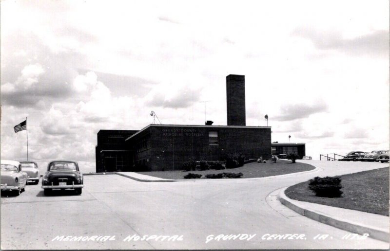 Real Photo Postcard Memorial Hospital in Grundy Center, Iowa