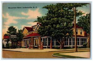 c1930's Riverview Hotel Roadside Jacksonville North Carolina NC Vintage Postcard