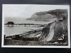 Isle of Wight SHANKLIN East Cliff & Pier c1940's RP Postcard by Dean