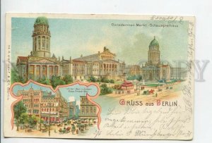 460828 Germany 1900 year Gruss aus Berlin Vintage litho RPPC