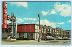 DETROIT, Michigan MI ~ Roadside CARILLON MOTEL c1960s Cars Postcard