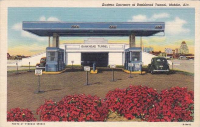 Alabama Mobile Eastern Entrance To Bankhead Tunnel 1948 Curteich