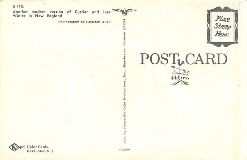 Winter in New England Postcard