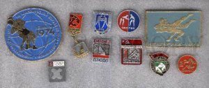 000171 WRESTLING set 10 russian different pins #171