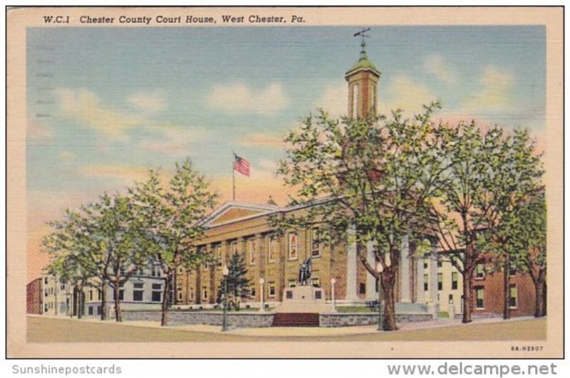 Pennsylvania West Chester County Court House 1941