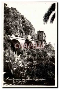 Postcard Moderne Menton Ventimiglia Grimaldi Frontiera Ponte San Luigi