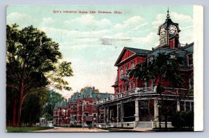 J97/ Delaware Ohio Postcard c1910 Girl's Industrial Home Buildings  144