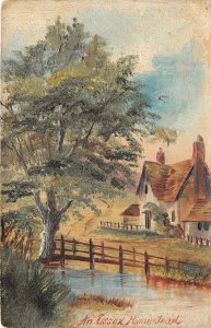 Lot314 an essex hampstead real painting on postcard  uk