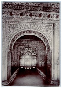 c1930 Red Fort Diwan-e-Khas Interior View New Delhi India RPPC Unposted Postcard 