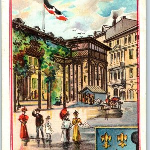 c1880s Wiesbaden, Germany Aechter Franck Litho Trade Card Gesslerhut Coffee C22