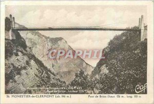 Old Postcard 26 monestier Clermont (alt 846 m) bridge forefoot (high 126 m lo...