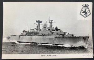 Mint England RPPC Real Photo Postcard HMS Devonshire