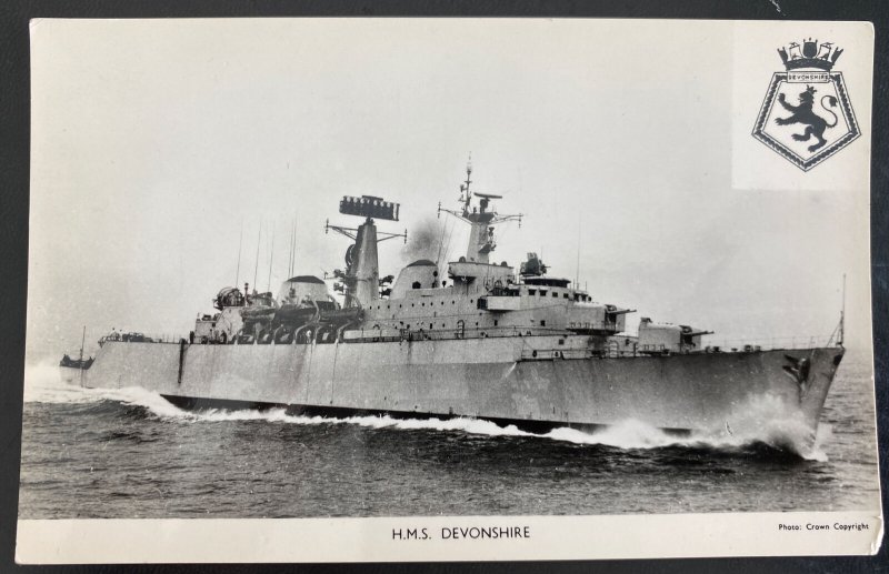 Mint England RPPC Real Photo Postcard HMS Devonshire 