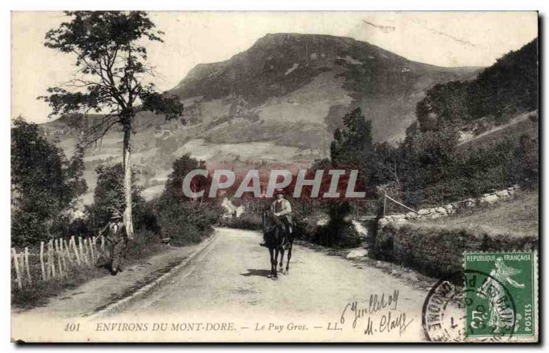 Le Mont Dore - Puy Gros - horse - horse - Old Postcard