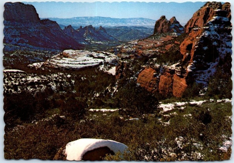 Postcard - A light winter snow, Oak Creek Canyon - Arizona