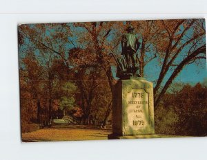 Postcard Minute Man Statue Old North Bridge Concord Massachusetts USA